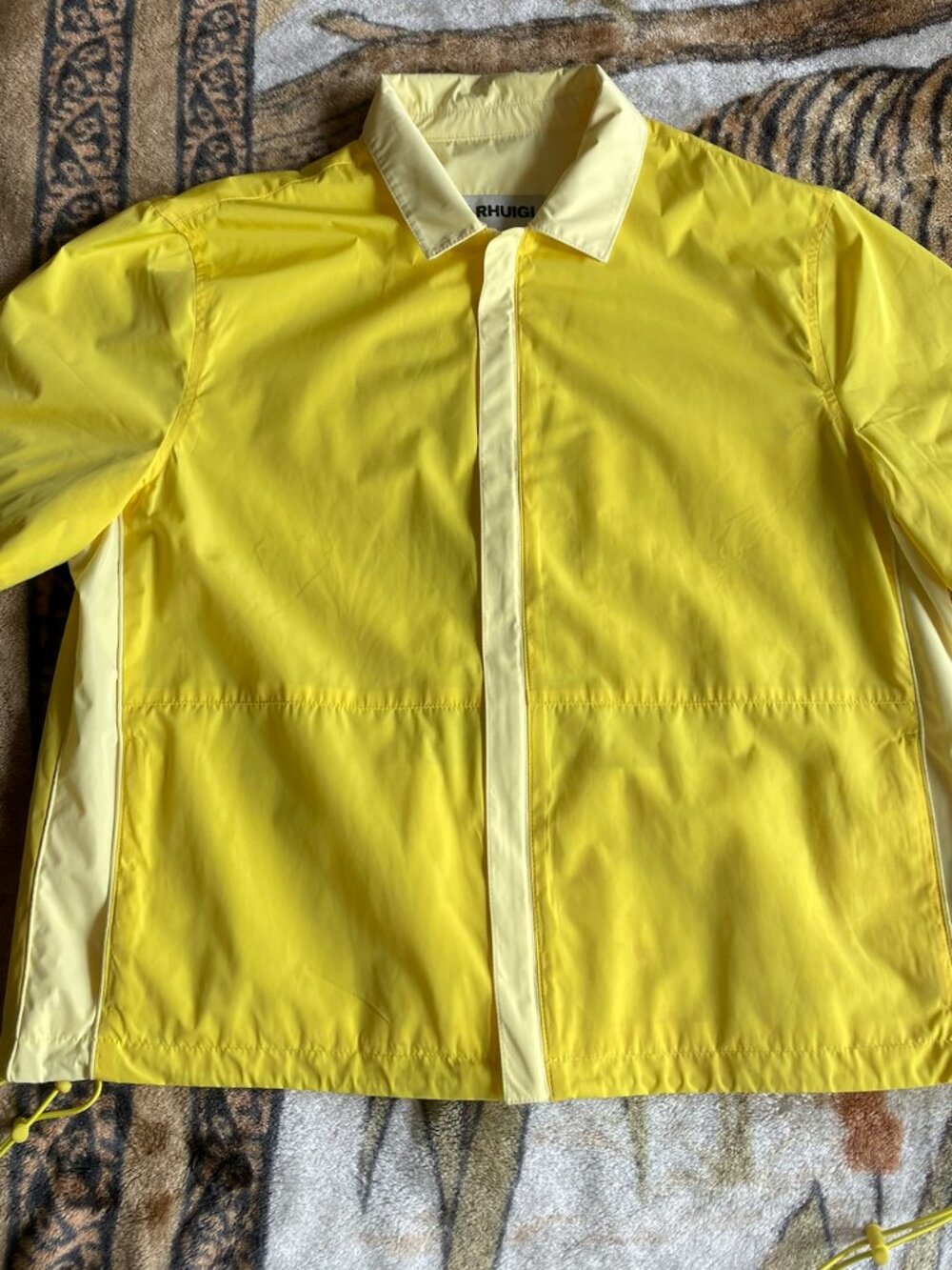 Zara x Rhuigi Yellow Short Sleeve Windbreaker Jacket Size S